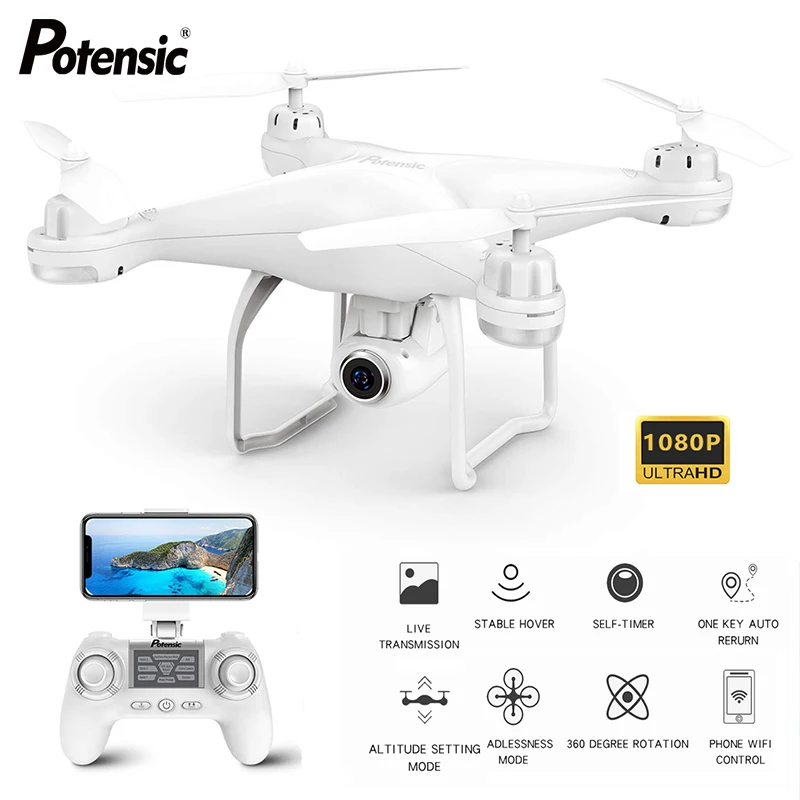 Potensic T25 GPS Дрон FPV RC с камерой 1080P HD WiFi живое видео автовозврат домой удержание