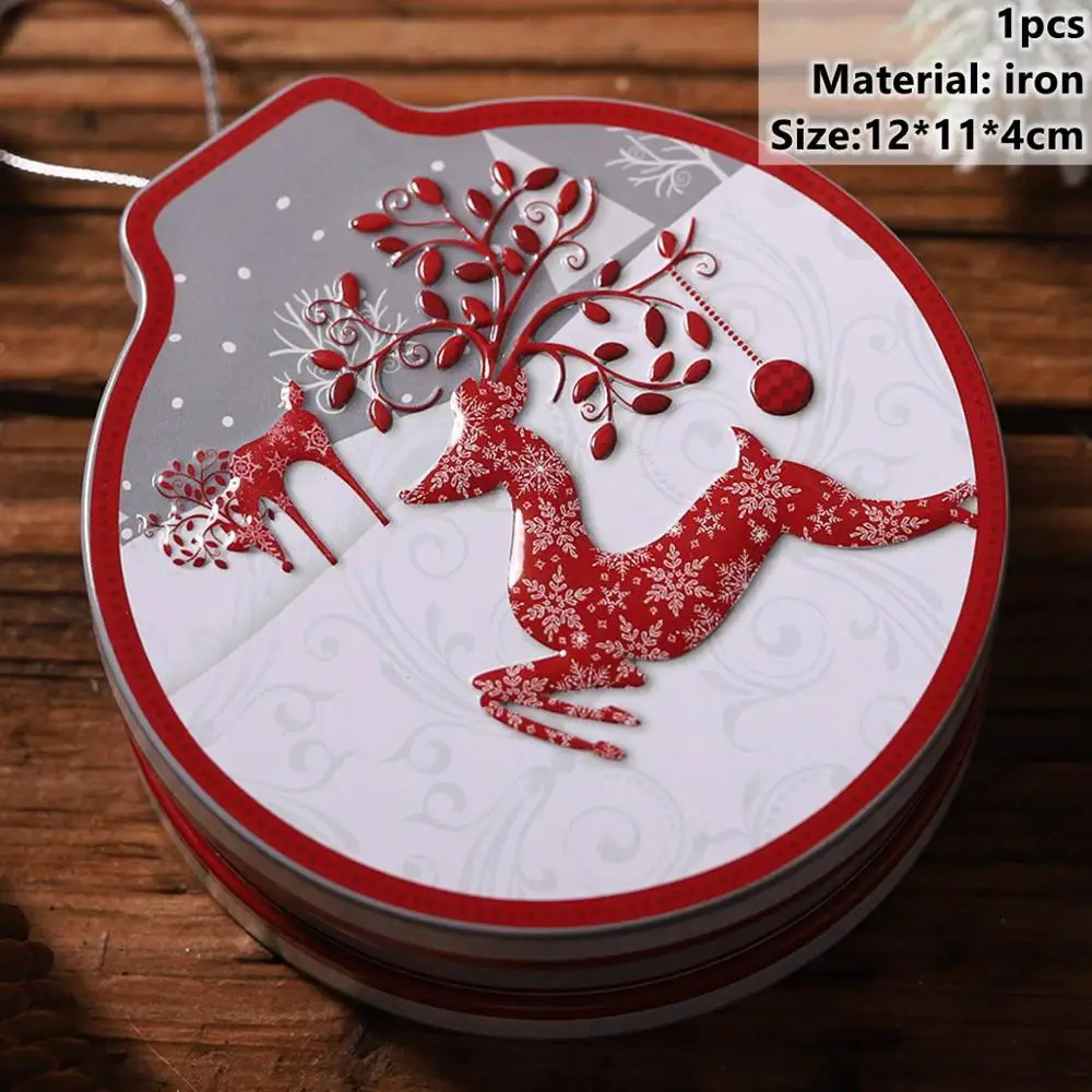 Xmas Boxes 4 Taoup 1 шт. мультяшная Рождественская Подарочная коробка Упаковка металлические рождественские украшения Декор для дома Noel Navidad Санта Клаус рождественские Вечерние - Цвет: Xmas Boxes 4