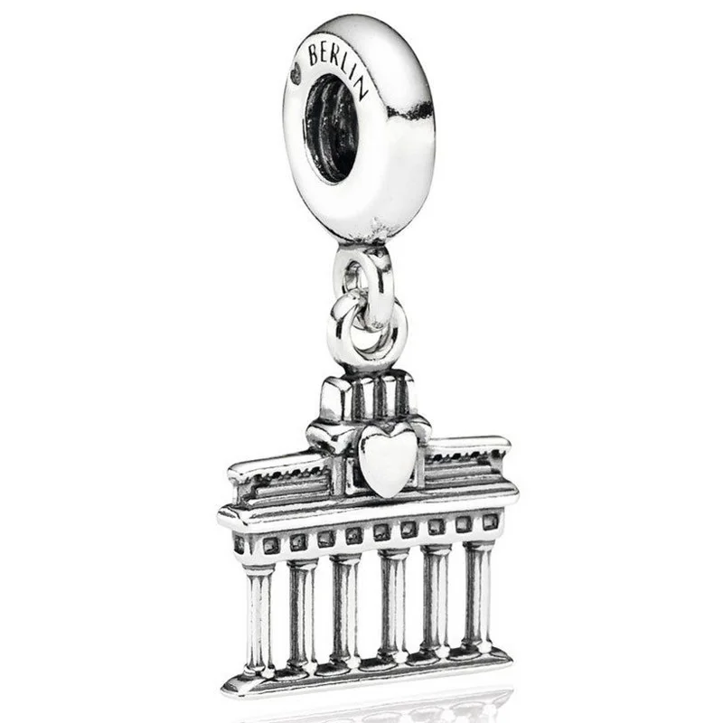 

Berlin Brandenburg Gate Roman Colosseum Eiffel Tower Pendant Beads 925 Sterling Silver Charms Fit Fashion Bracelet DIY Jewelry