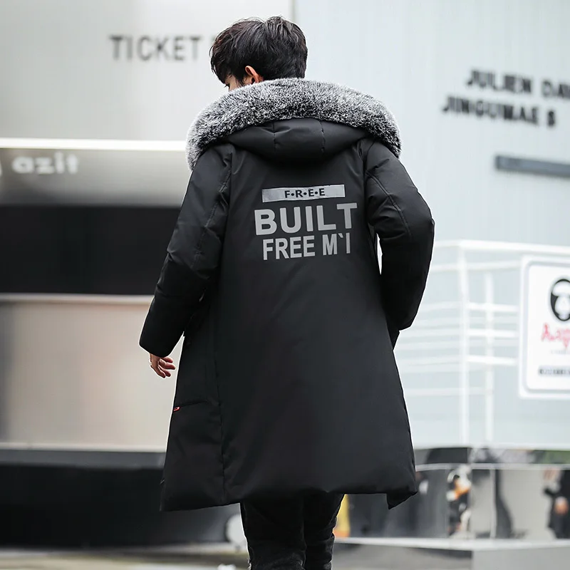 Новая модная осенне-зимняя верхняя одежда Мужская ветрозащитная меховая парка с