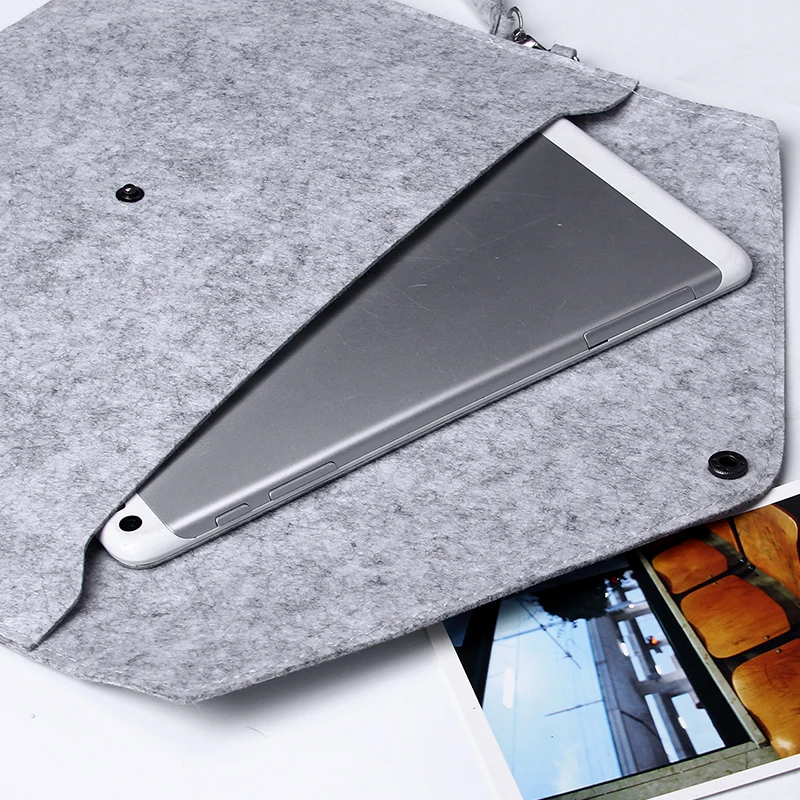 Простая однотонная шерстяная войлочная папка формата А4 Большая вместительная