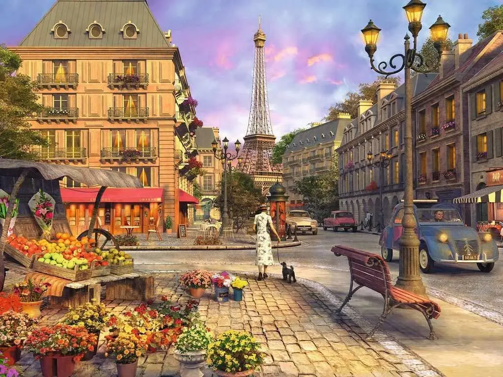 

Vintage Paris 1000 Piece Jigsaw Puzzle for Adults WoodenToys Educational Toys for Children 3 Years Kids Learning Toys Wooden Toy