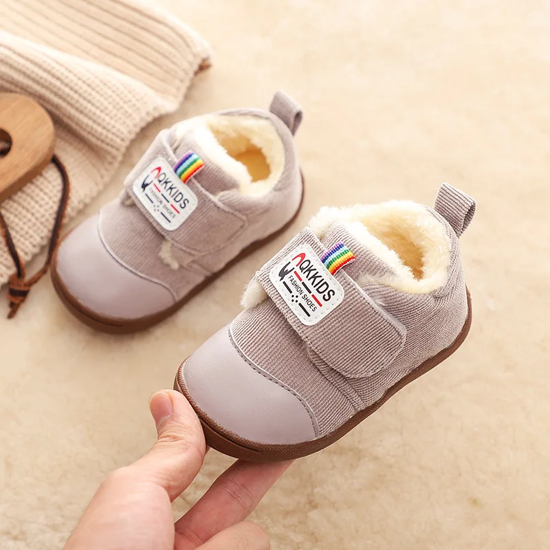 Детские зимние ботинки для маленьких девочек и мальчиков уличные теплые