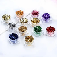 10 pcs 3mlbox diy craft handmade crystal filler resin epoxy imitation colorful powder gold foil silver foil jewelry accessories