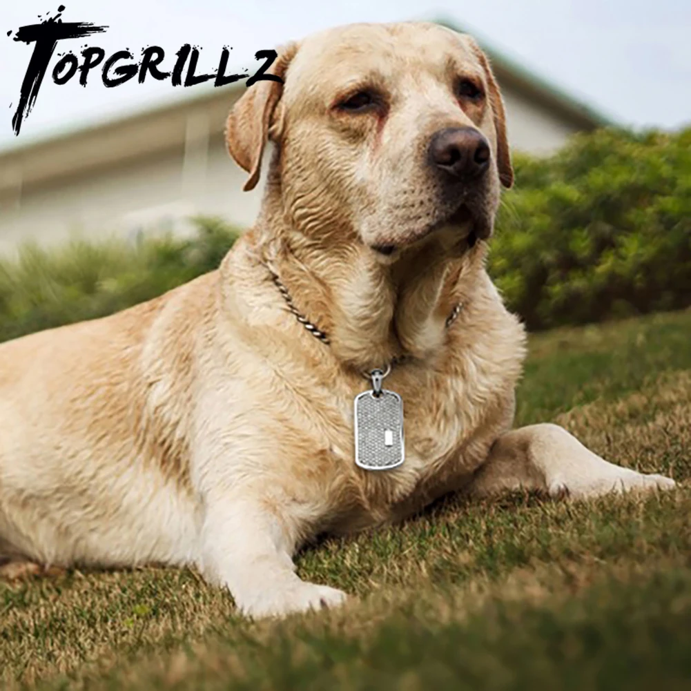 

TOPGRILLZ Pet Cat Dog ID Tag Engraved Pendant Necklace for Cat Puppy Dog Tag Pendant Fashion Pet Accessories