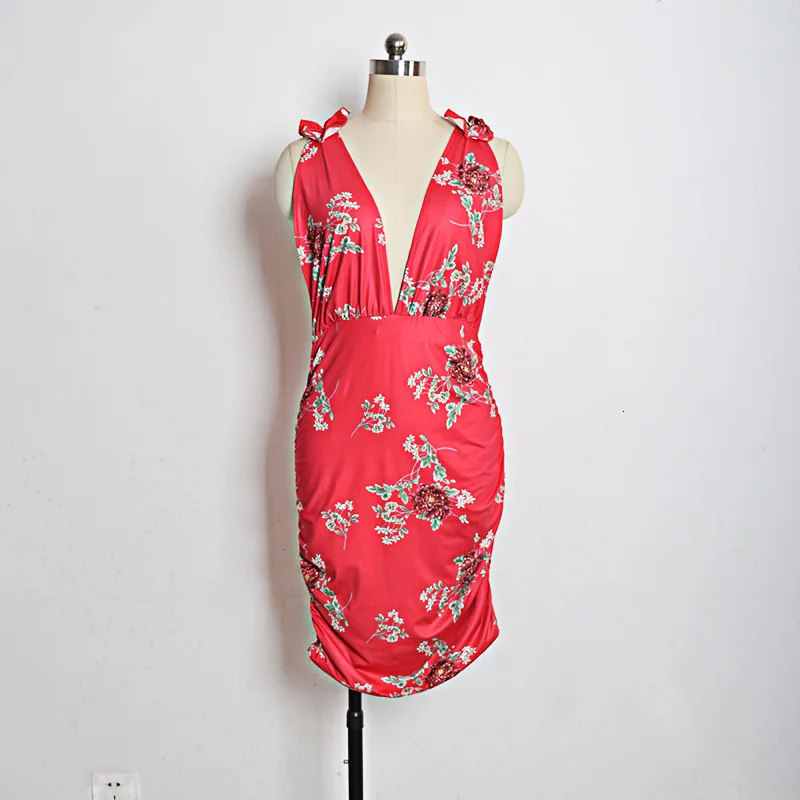 Uгость сексуальное летнее женское облегающее платье цветочный принт оборки