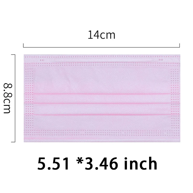 Children's Mask Disposable Face Masks 3 Layers Melt-blown Facemask Baby Boys Girls Individual Package Pink White Blue Purple | Красота и