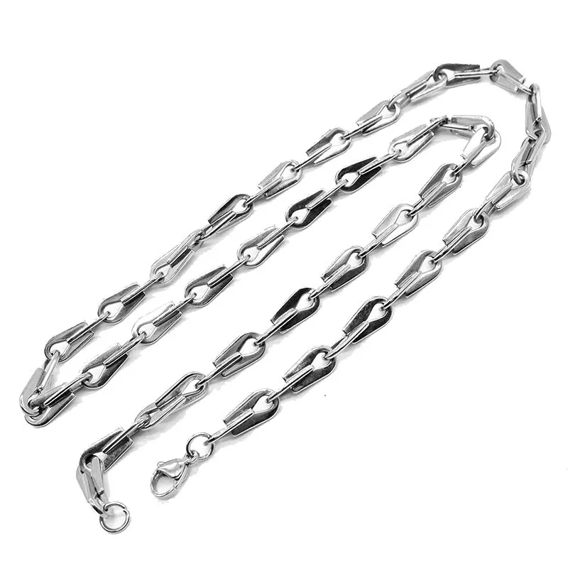 Ожерелье из титановой стали AMUMIU N033 для мужчин и женщин небольшая Классическая