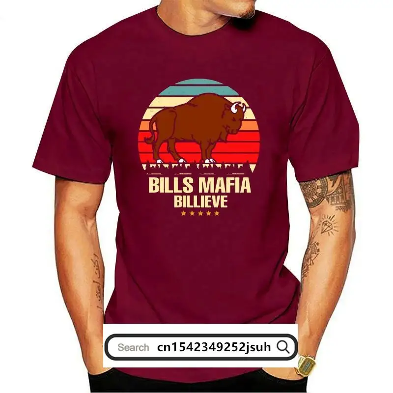 

New Slogan Vintage Bills Mafia Billieve Tshirt Gift Buffalo T Shirt Men Cool Mens T-Shirts 2021 Clothing