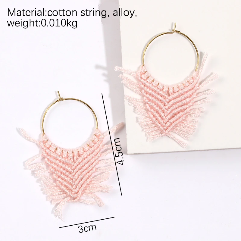 Женские серьги ручной работы в стиле бохо Cpop Элегантные Круглые Золотые сережки