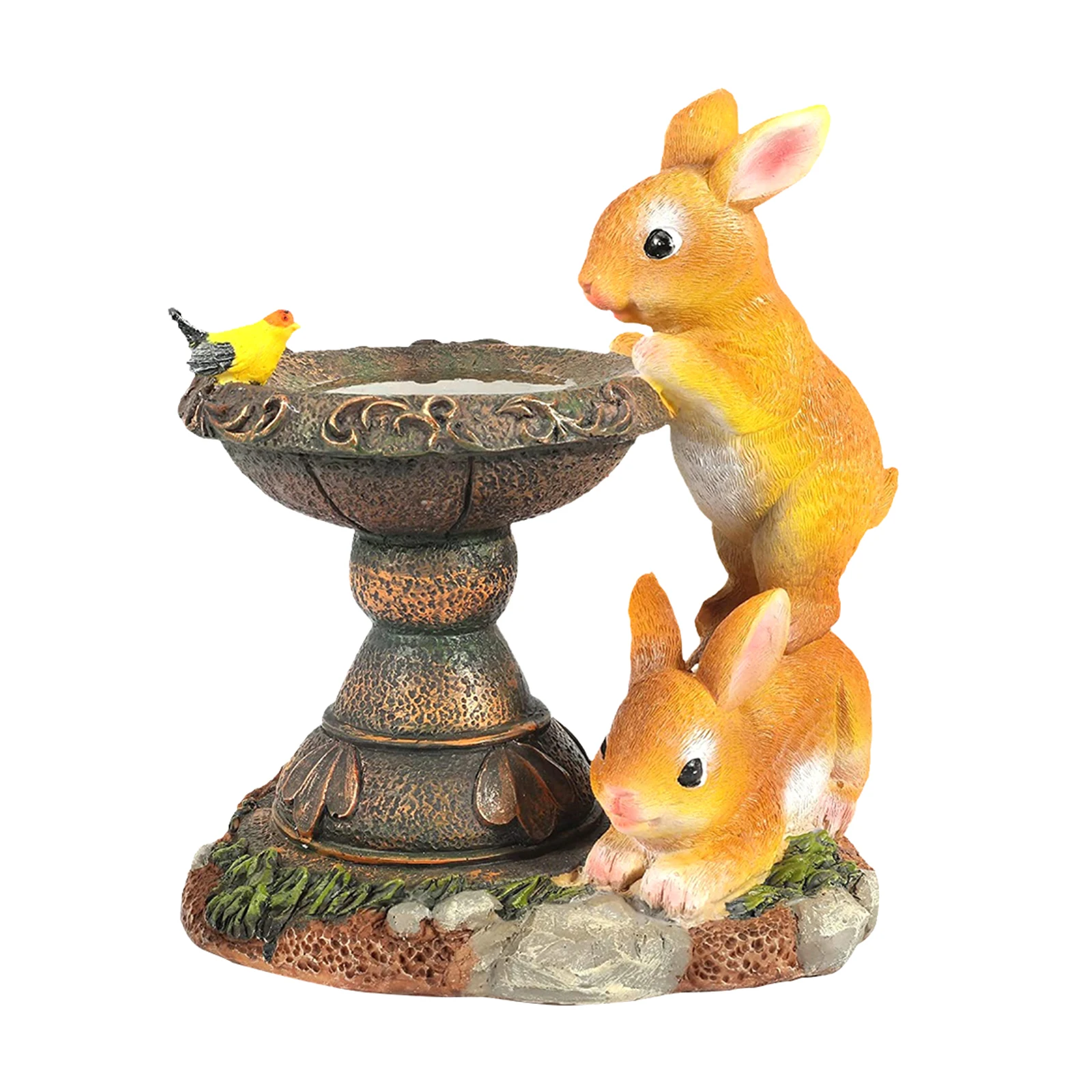 

Rabbit Sculpture Statue Bunny Ornament Resin Small Figure for Garden Decor