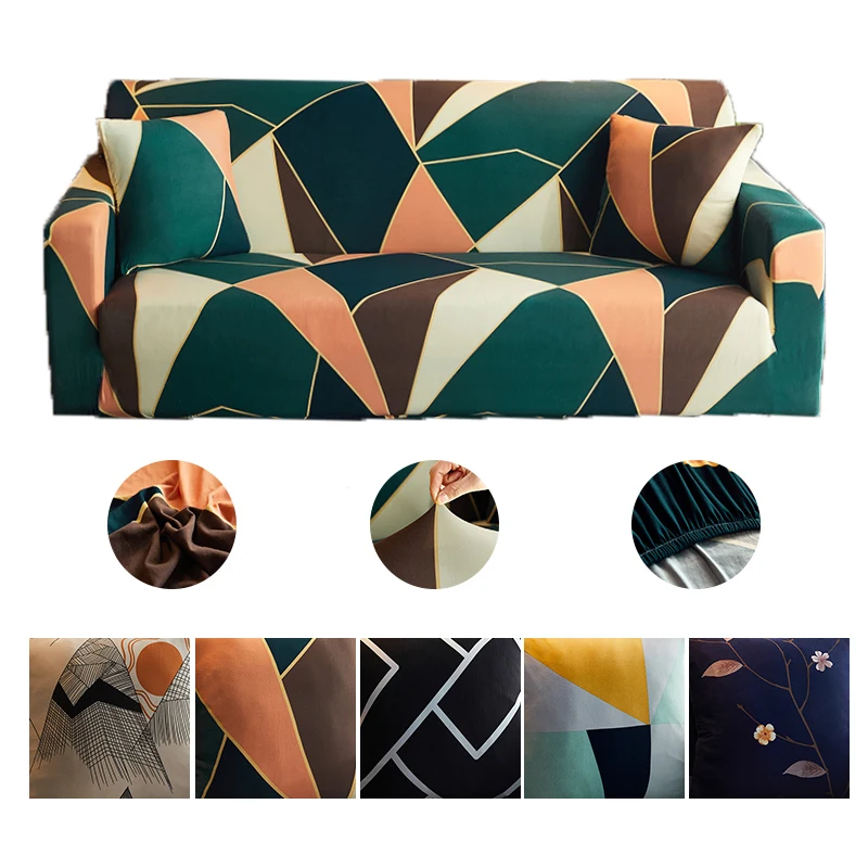 

Corner Sofa Cover Modern Sectional Elastic Printed Anti-dust Couch Protector High Quality Spandex 1/2/3/4 Seater for Living Room