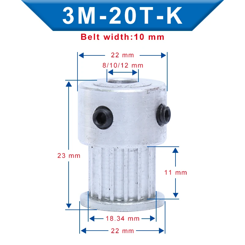 

Фонарь шкив K & BF в форме отверстия 4/5/6/6.35/8/10/12 мм, ширина слота 11 мм, колесо шкива, алюминиевый материал для ширины 10 мм, 3 м, ремень ГРМ