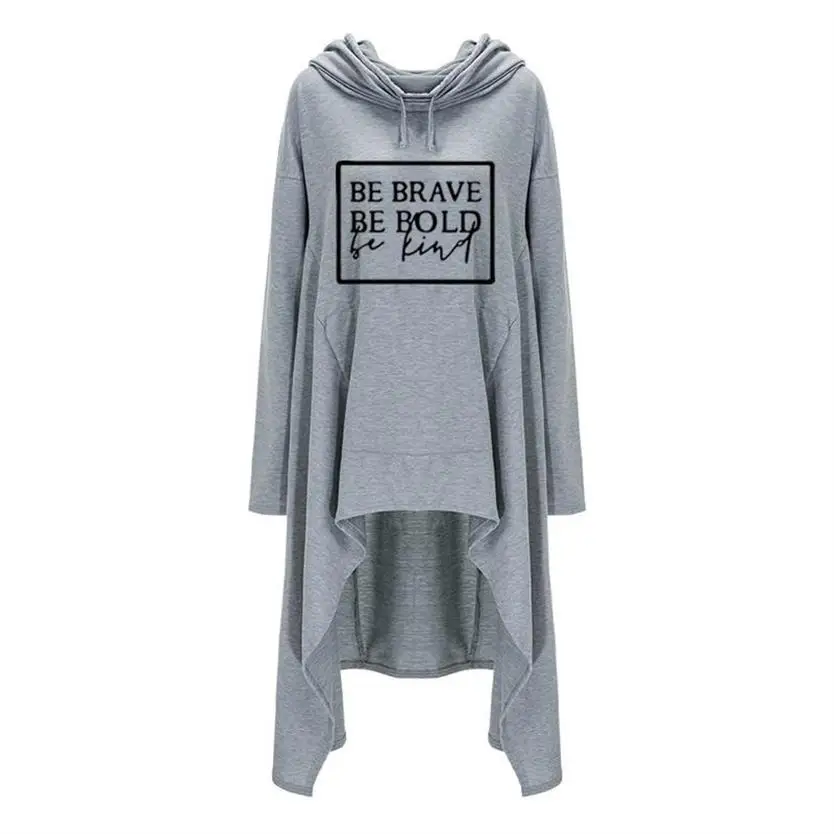 

Hoodies For Women Be Brave Be Bold Letters Print Long Hoodies Kawaii Spring And Autumn Hoodie Sweatshirts Youth Loose Pullover
