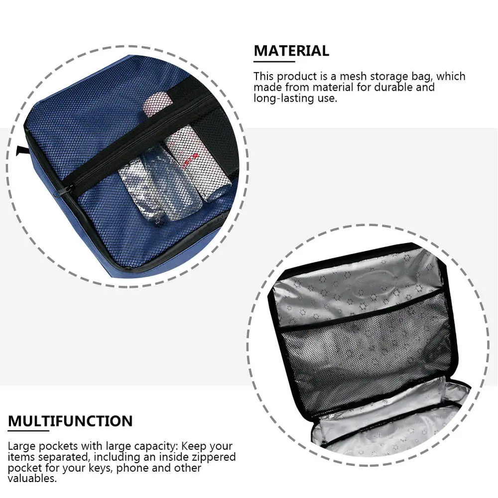 

1pc Cooler Bag Storage Bag Mesh Pocket Deck Cooler Bag Practical Bag (Blue)