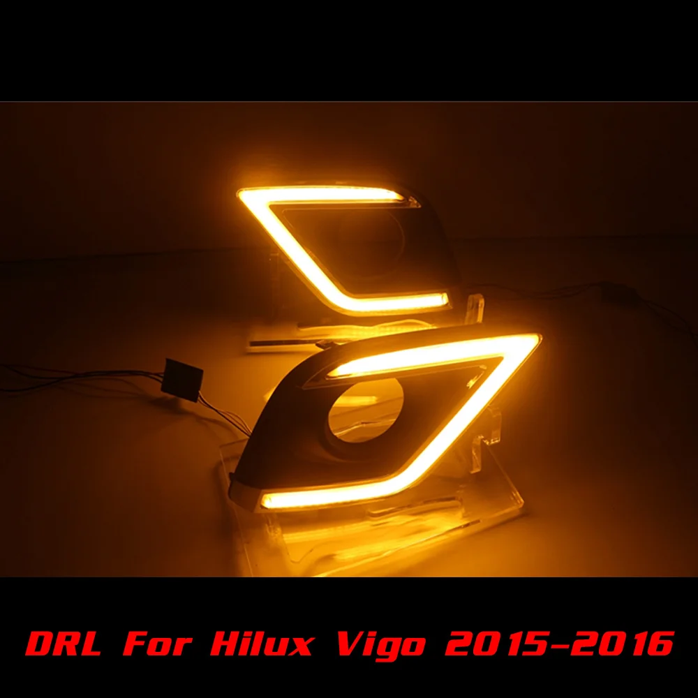 Автомобильные дневные ходовые огсветильник в сборе для Hilux Vigo 2015 2016 левый и