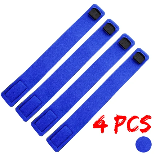 4pcs-Blue Эластичный Бандаж для рыболовной удочки, аксессуары, многоразовая удочка для ловли карпа, направляющее кольцо, держатель, ремень, подтяжки - Цвет: 4pcs-Blue