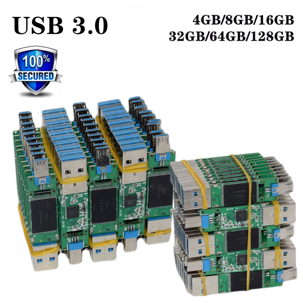 USB 3,0 диск карту флэш-памяти с интерфейсом usb 4gb/8GB/16GB/32GB/64GB 128GB U диск полуфабрикатов универсальный чип usb-накопитель, карта памяти, оптовая продажа с фабрики - изображение