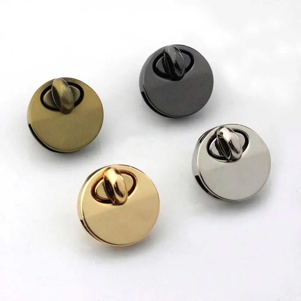 1 шт. металлическая круглая форма сумка с поворотным замком и застежкой кожаная