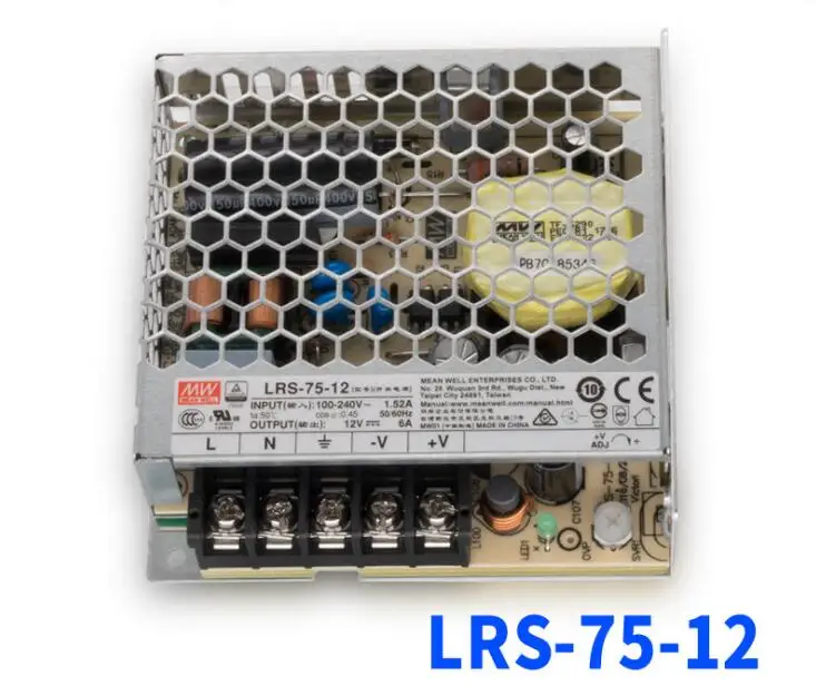 MEAN WELL LRS-75 5 В 12 15 24 36 48 75 Вт оригинал высокая мощность и эффективность один выход