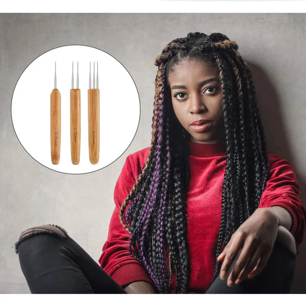 

3x Crochet Micro Hook Lock Braids Making Maintaining Tools