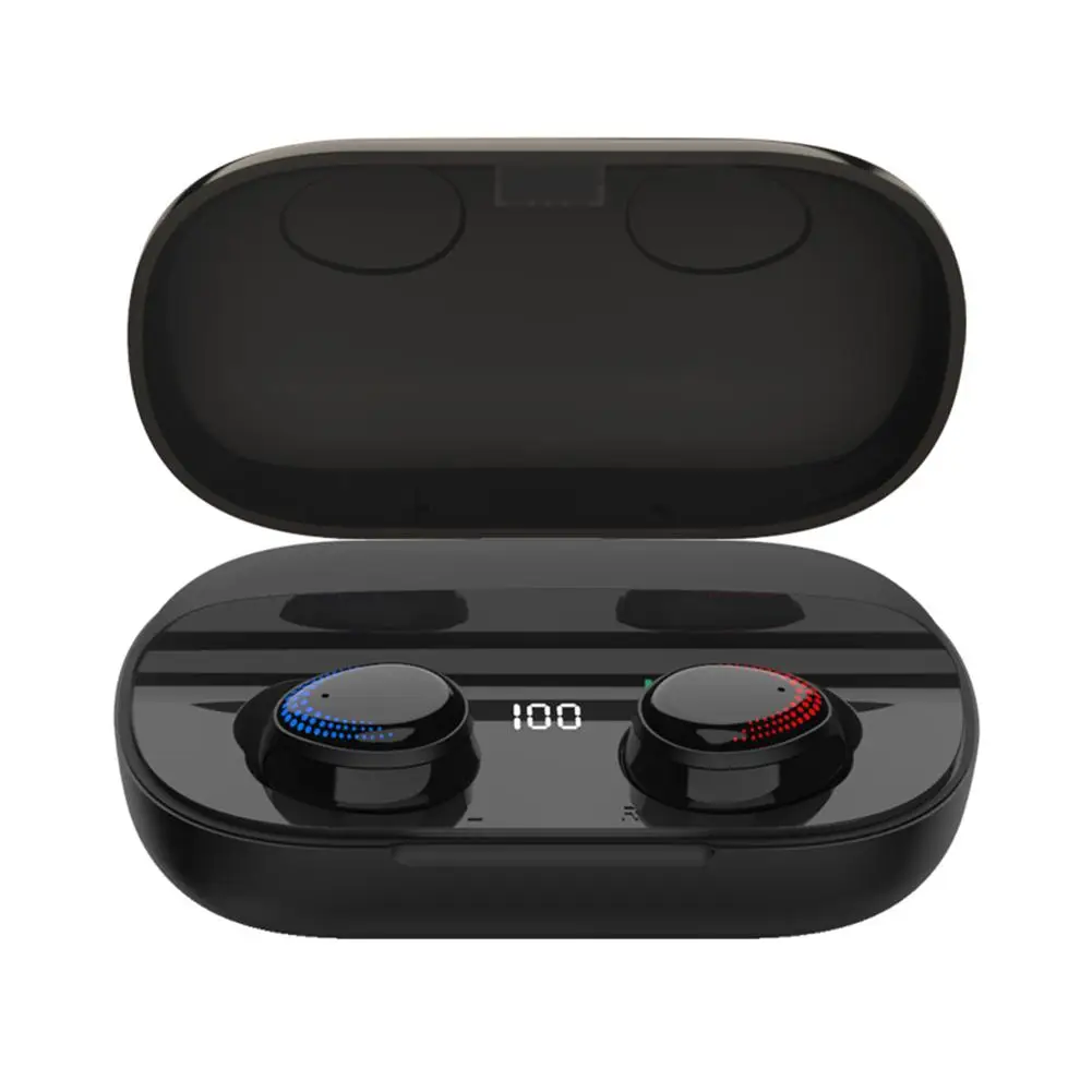 

TWS Bluetooth Earphone Wireless With 1200mAh Charging Case Waterproof Noise Cancelling Headset Headphone With LED Display