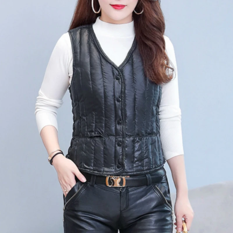 Осенне зимняя женская тонкая парка жилет пальто новые теплые хлопковые жилеты