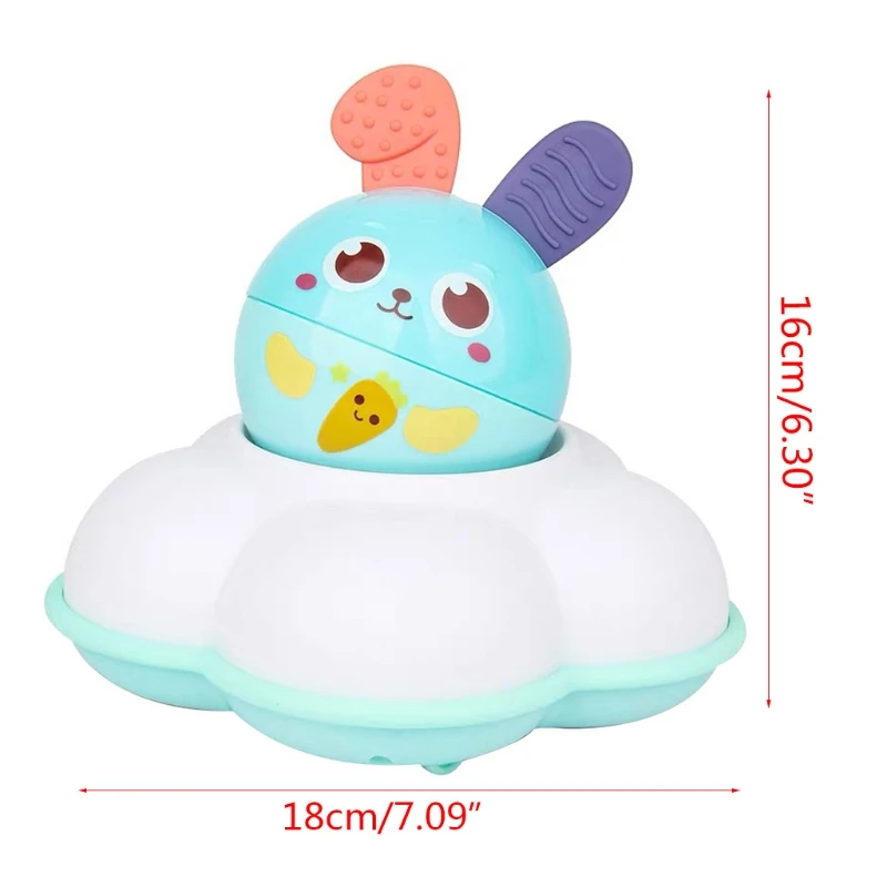 

Baby Musical Bunny Toy Bathing Toys Sound Control Toy Tumbling Bunny Toy with Music & Light & Teethers Crawling Toys