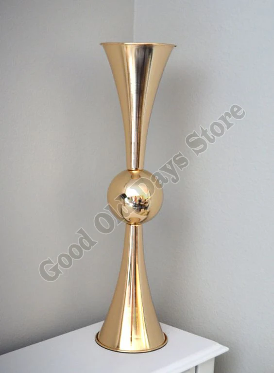 

Nice Gold Metal Flower Vase Table Cenerpiece 10pcs/lot