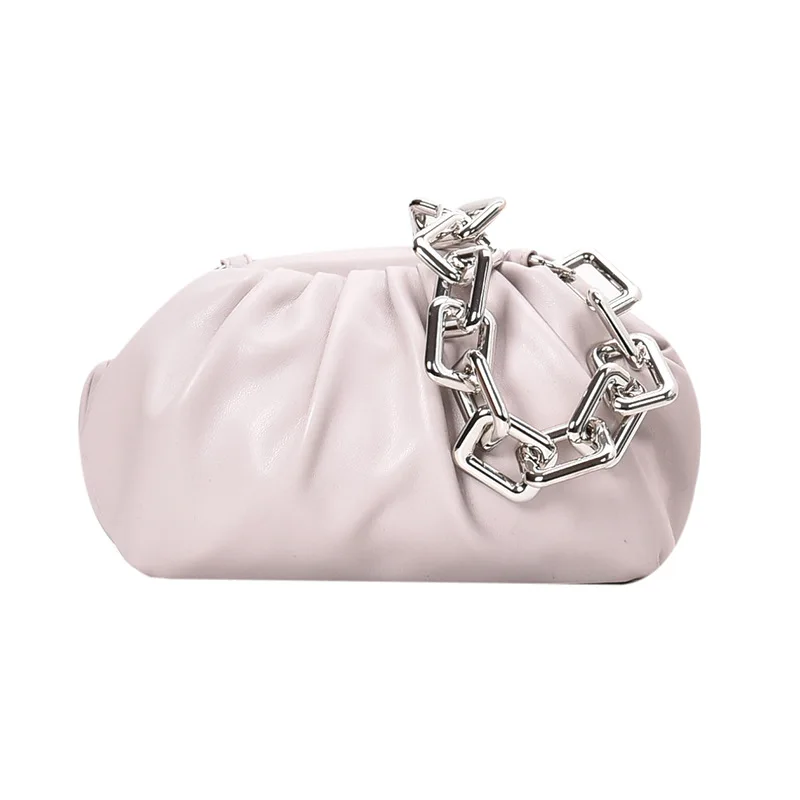 

New Style Cool Girl Punk Wide Chian Design Hobos Night Club Party Purse for Women Handbag Shoudler Bag