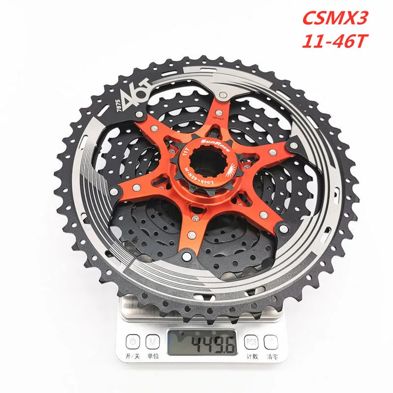 MX3 46T black red Sunracing 10 скоростей CSMX3 CSMS3 11-40T 11-42T 11-46T велосипед свободного хода широкое соотношение велосипед кассета для горных велосипедов инструмент MTB маховик - Цвет: MX3 46T black red