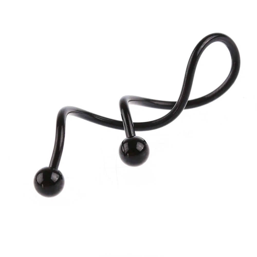 1 шт. закрученные спиральные ушные Промышленные Штанги Для Пирсинга живота