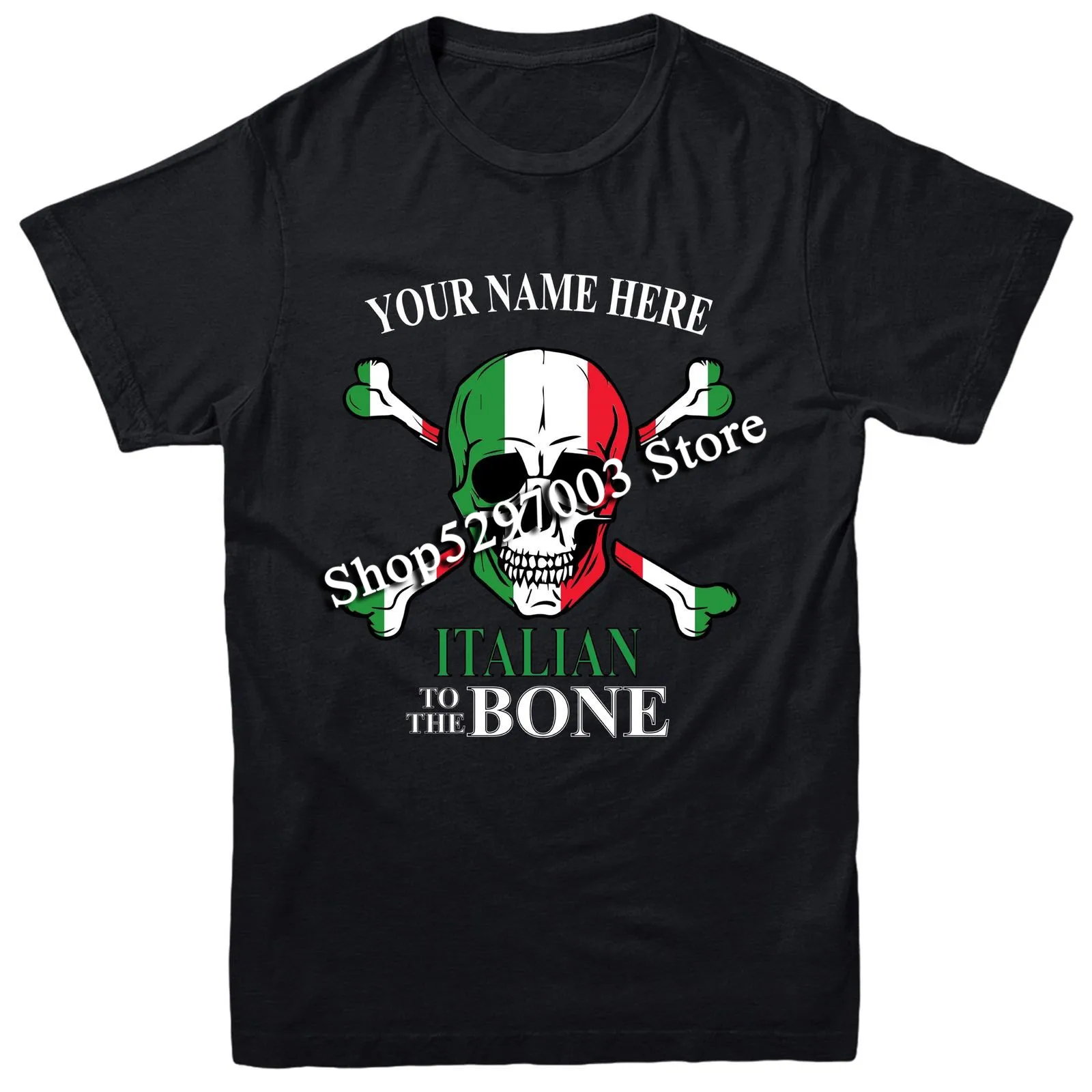 Персонализированная итальянская футболка с надписью To The Bone Футболка