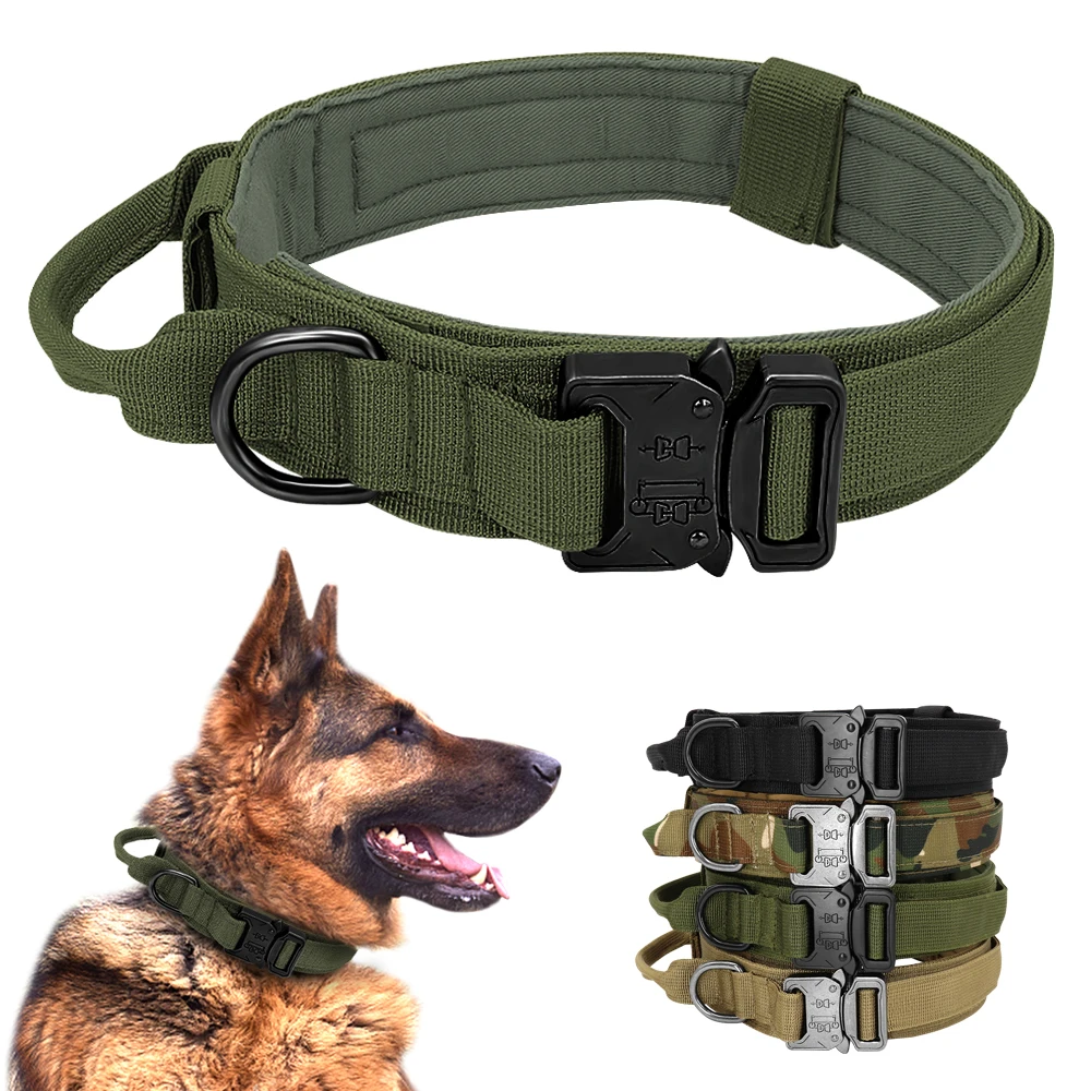 

Military Tactical Dog Collar German Shepard Medium Large Dog Collars For Walking Training Duarable Dog Collar Control Handle