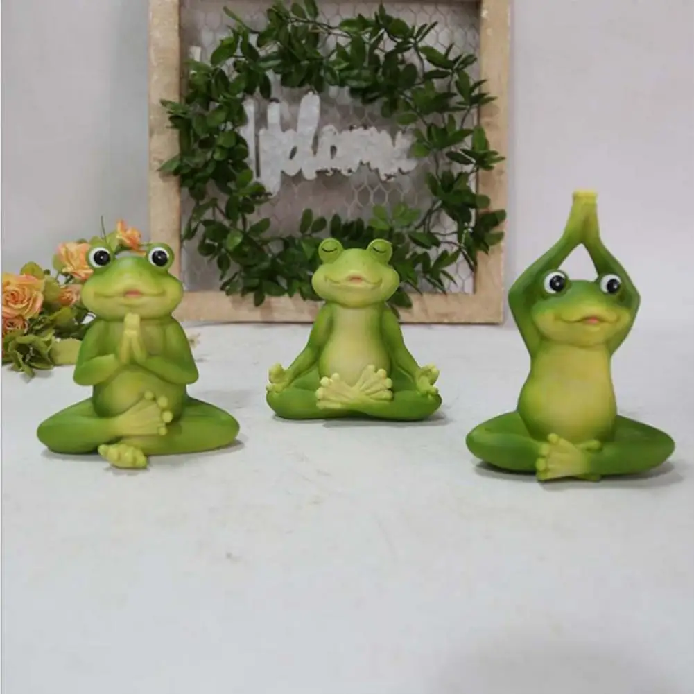 

Йога лягушка Классическая поза для йоги миниатюрная Статуэтка дзен, йога статуи лягушки 3D Креативные украшения персонализированные полиме...