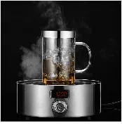 Curge Стекло Чай Кубок кружки с крышкой Чай Infuser стеклянный, с двойными стенками чашка для Кофе бутылка-термос для стакан для воды Стекло бутылка для воды
