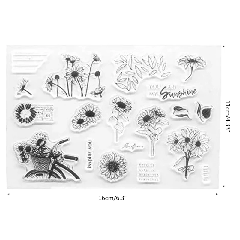 Дейзи Силиконовые DIY прозрачные наклейки материалы для скрапбукинга фотоальбома