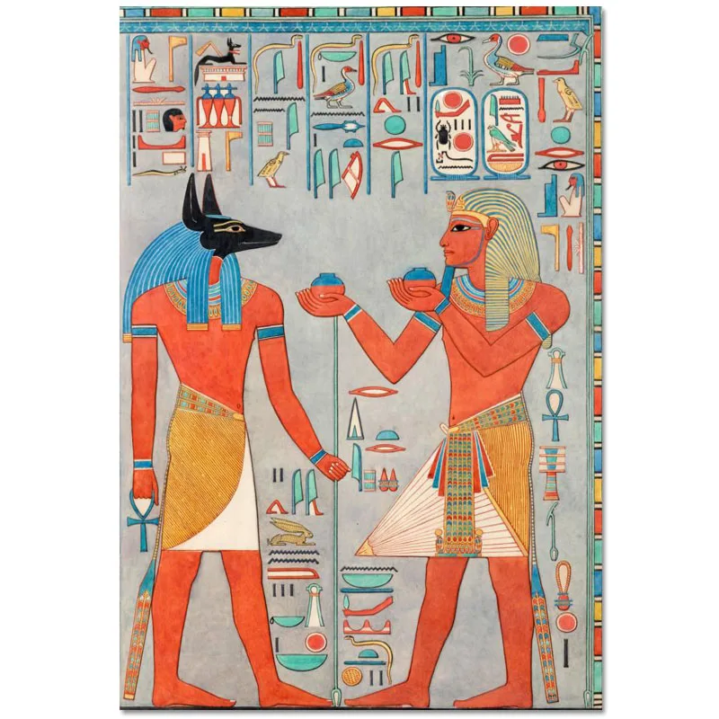 На заказ древние египетская стенная роспись Портрет холст живопись плакат