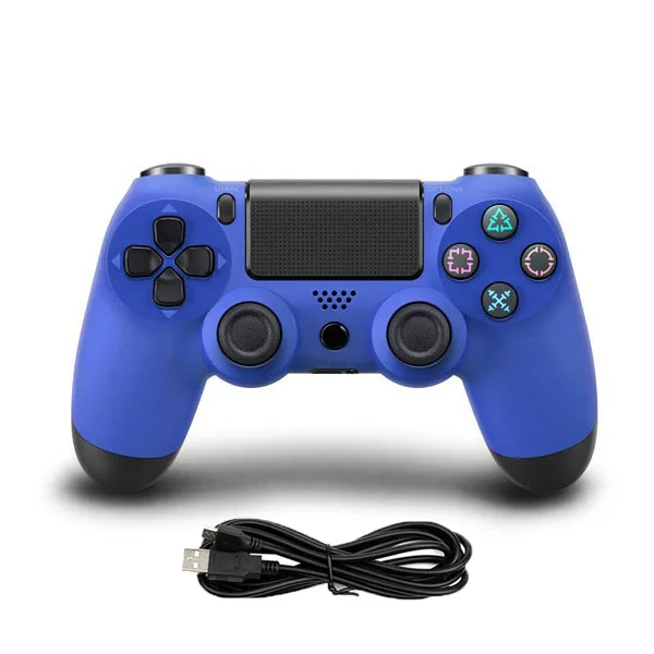 BLUE TYPE 1 USB проводной контроллер для PS4 Геймпад для Play Station 4 контроллер для Dualshock 4 геймпад для PS4 консоли с двойной вибрацией - Цвет: BLUE TYPE 1