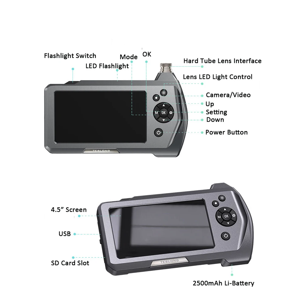 Автомобильный эндоскоп TESLONG 4 5 МП HD 1080 дюйма P диаметр 3 9 мм 6