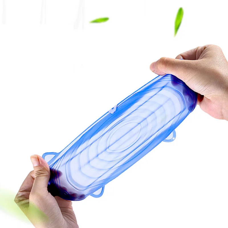 Пищевые силиконовые крышки 6 шт./компл. универсальные для посуды чашек горшков