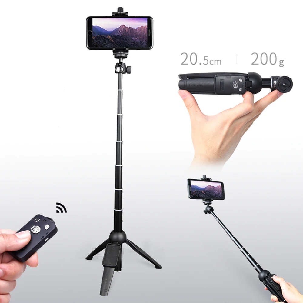 

Wireless Selfie Stick Tripod Monopod with Bluetooth Remote Shutter Universal for iPhone XS X 7plus Xiaomi Tripod Mount Adapter
