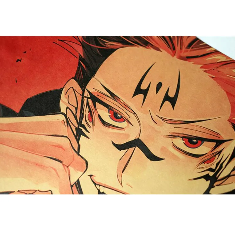 Аниме-постер фигурка из мультфильма художественная роспись крафт-бумага