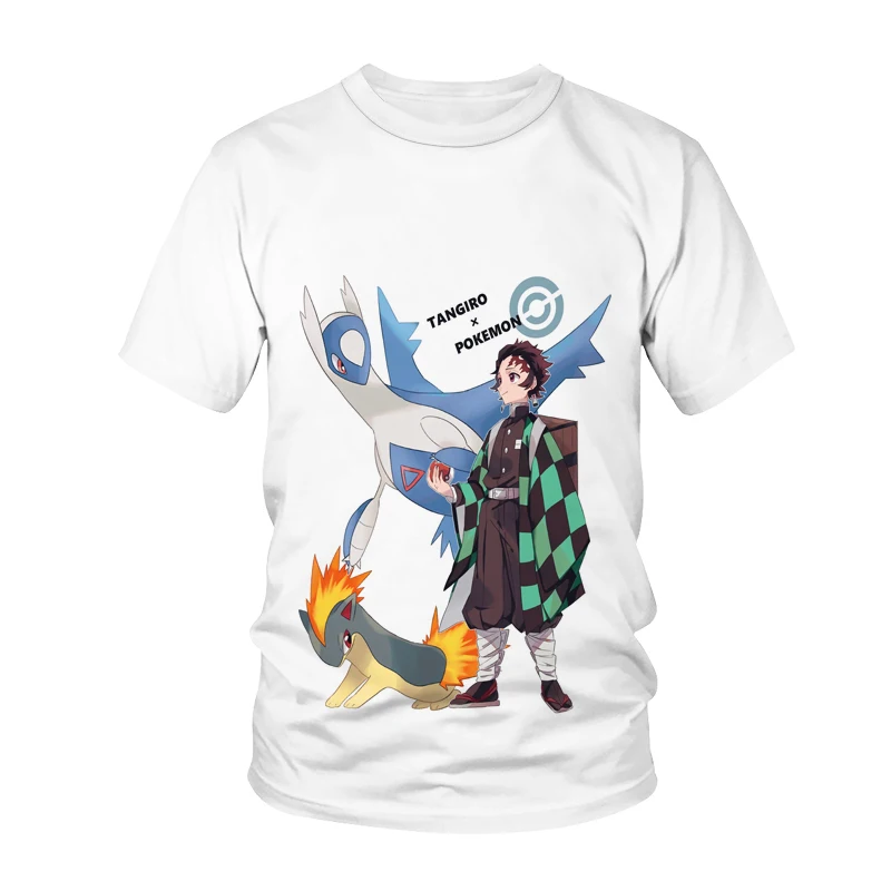 

Demon Slayer Girls Boys 3D Print T-Shirts Kawaii Japanese Anime Print Tshirts Kids Cartoon Tops Streetwear Kids Cosplay Tees