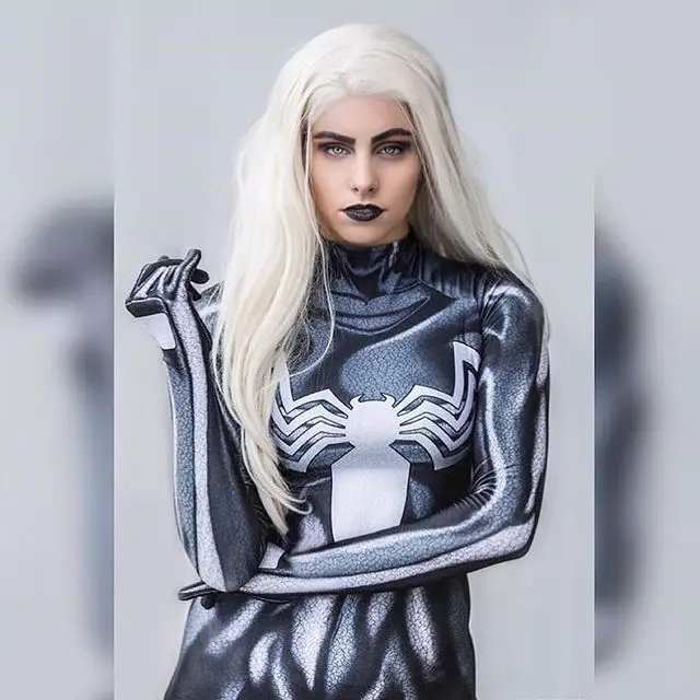halloween adult kids black venom cosplay costume party female girls woman superhero zentai bodysuit free global shipping