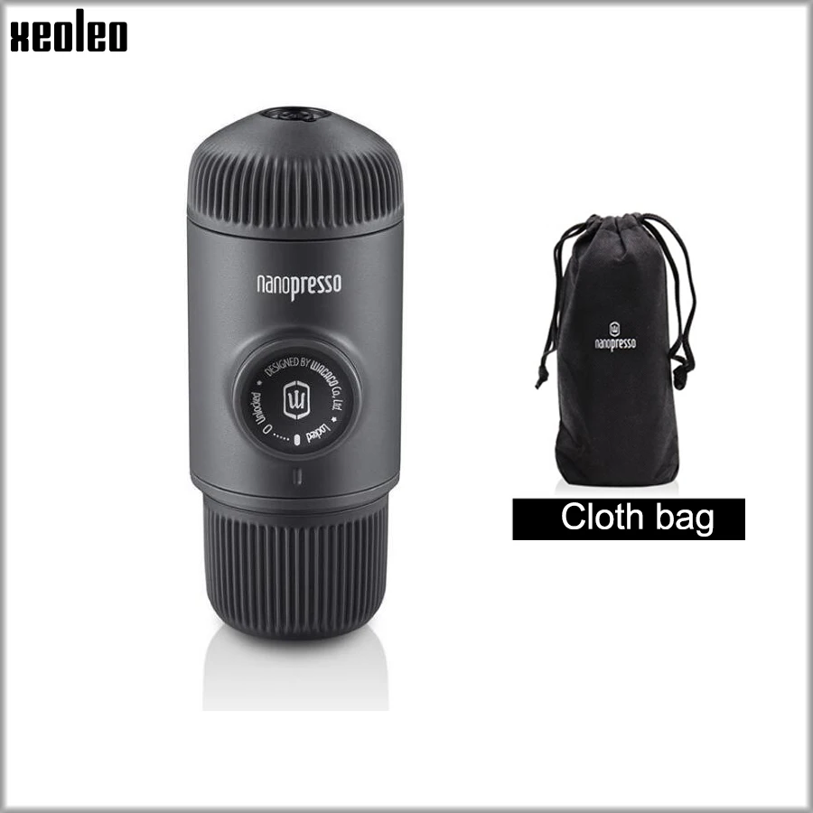 Black Cloth XEOLEO WACACO Nanopresso Кофеварка 18 бар портативная ручная кофемашина наружный дорожный Ручной пресс порошок/капсульный кофе 80 мл - Цвет: Black Cloth