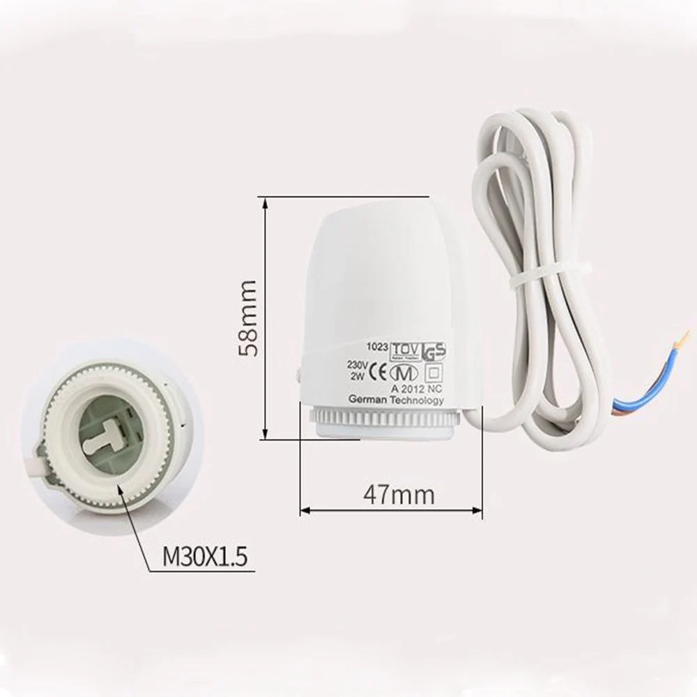 NC 230 В 2 Вт Электрический тепловой привод нагревательный клапан коллектор для