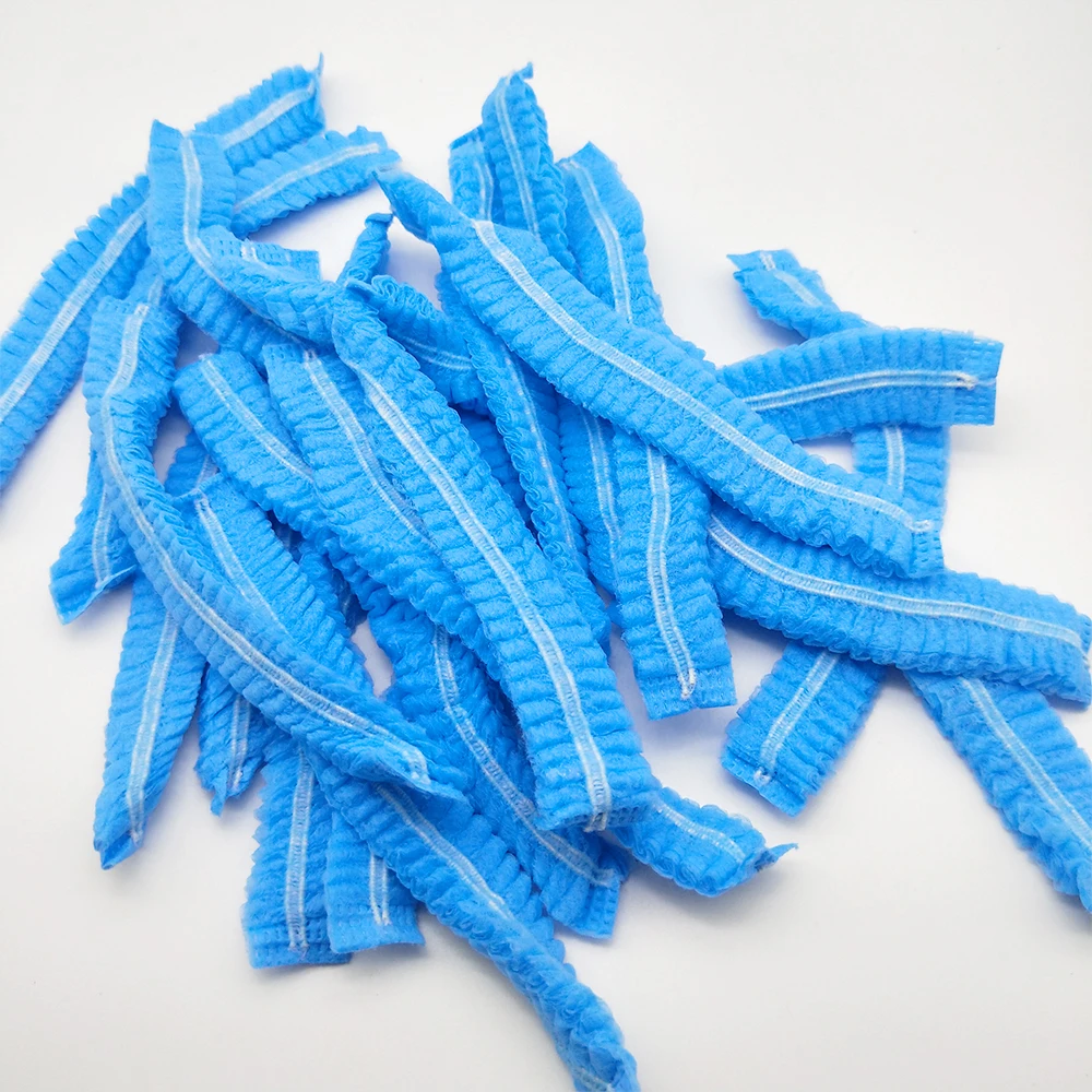 Нетканые одноразовые колпачки плиссированная Пылезащитная шляпа для