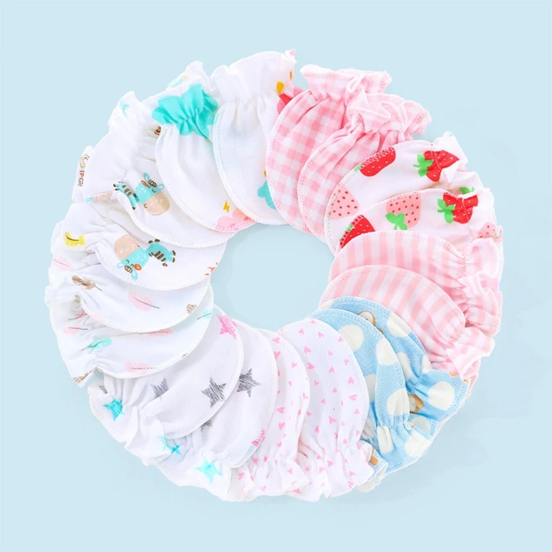 

Newborn Baby Cotton Cartoon Gloves Infant Toddler No Scratch Mittens Unisex Baby Mitts