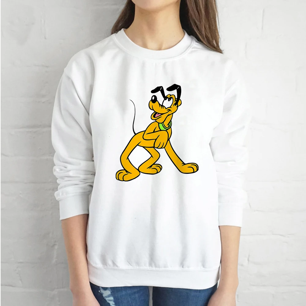 

Disney Pluto Cartoon Urban Sweatshirt Chile Family Look Casual Harajuku Pullover Hoodie Tops Crop Teens Girls Sudaderas De Mujer